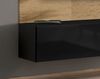 TV-Lowboard Set Public in Wotan Eiche und schwarz 180 cm Bild 4