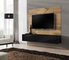 TV-Lowboard Set Public in Wotan Eiche und schwarz 180 cm Bild 5