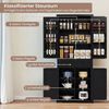 COSTWAY Vorratsschrank Küchenbuffet Hochschrank, mit Schiebetabletts, 184cm Bild 3