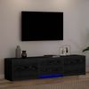 vidaXL Fernsehschrank mit LED Schwarze Eiche 165 x 34 x 40 cm 3418721 Bild 5