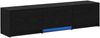 vidaXL Fernsehschrank mit LED Schwarze Eiche 165 x 34 x 40 cm 3418721 Bild 2