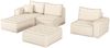 Ecksofa Modulsofa 4-teilig SANDE XL Stoff Raven Grau Ottomane Links Bild 4