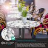 KESSER® 2in1 Stehtisch klappbar Bistrotisch Aluminium Edelstahlplatte | höhenverstellbar | 70cm / 115cm | Partytisch Tisch | In- & Outdoor | Hochzeit | Empfangstisch | Klapptisch inklusive Regencover Marmor, Ø 80 cm, 1er Set Bild 3