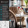 KESSER® 2in1 Stehtisch klappbar Bistrotisch Aluminium Edelstahlplatte | höhenverstellbar | 70cm / 115cm | Partytisch Tisch | In- & Outdoor | Hochzeit | Empfangstisch | Klapptisch inklusive Regencover Marmor, Ø 80 cm, 1er Set Bild 2