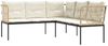 vidaXL Gartensofa in L-Form mit Kissen Schwarz Stahl und Textilene 4008109 Bild 2