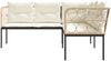 vidaXL Gartensofa in L-Form mit Kissen Schwarz Stahl und Textilene 4008109 Bild 4