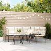 vidaXL Gartensofa in L-Form mit Kissen Schwarz Stahl und Textilene 4008109 Bild 3