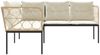 vidaXL Gartensofa in L-Form mit Kissen Schwarz Stahl und Textilene 4008109 Bild 5