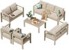 MeXo Gartenlounge-Set XXL Gartenmöbel Set Aluminium Outdoor, (Set, 6-tlg, 1×3-Sitzer Sofa, 2×2-Sitzer Sofa, 2×Sessel, 1×Tisch, 18×Auflagen), wetterfest Loungeset für 8-10 Personen, Flexible Kombination Bild 3