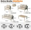 MeXo Gartenlounge-Set XXL Gartenmöbel Set Aluminium Outdoor, (Set, 6-tlg, 1×3-Sitzer Sofa, 2×2-Sitzer Sofa, 2×Sessel, 1×Tisch, 18×Auflagen), wetterfest Loungeset für 8-10 Personen, Flexible Kombination Bild 4