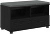 vidaXL Flurbank mit Kissen mit Regal Schwarze Eiche 80 x 38 x 46 cm 891457 Bild 2
