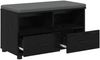 vidaXL Flurbank mit Kissen mit Regal Schwarze Eiche 80 x 38 x 46 cm 891457 Bild 5