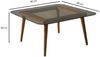 Dmora Wohnzimmertisch Mezzagno, Niedriger Wohnzimmertisch, Kaffeeregal, Couchtisch für Sofa, 80x80h40 cm, Bronze Bild 3