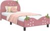 vidaXL Kinderbettgestell mit Kopfteil Rosa 80 x 200 cm Samt 42011076 Bild 2