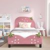 vidaXL Kinderbettgestell mit Kopfteil Rosa 80 x 200 cm Samt 42011076 Bild 3