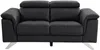 Vente-unique - BREYT Sofa Leder Schwarz - B 108 cm x H 77 cm x L 170 cm Bild 3