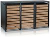 Zelsius Mülltonnenbox Set für drei Mülltonnen, Anthrazit RAL 7016, Tür in Holzoptik Bild 2