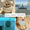 COOTAB Cooler Table MILANO 3-in-1 Loungetisch mit Edelstahl-Kühler - Anthrazit/Champagner Bild 2