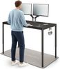 Desktronic Elektrisch höhenverstellbarer Schreibtisch HomeMax 160x80cm Schwarz/Schwarz mit Memory-Funktion, Anti-Kollisions Technologie, USB-A und USB-C-Ladeanschlüssen Bild 1