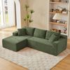 Sofa modulares L-Form Sofa Grün, mit Memory-Schaum, abnehmbaren Kissen und rutschfester Unterseite,65 x 252.5 x 163 cm Bild 3