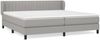 vidaXL Boxspringbett mit Matratze Hellgrau 200x200 cm Stoff, Härtegrad: H2 [3126429] Bild 2