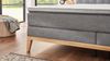 Boxspringbett WESTWOOD grau Eicherahmen integr. Topper 180x200 Bild 5