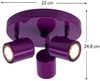LED Deckenleuchte, lila, Spots beweglich, D 22 cm Bild 4