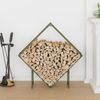 vidaXL Brennholzregal Olivgrün 100x25x100 cm Kaltgewalzter Stahl 864290 Bild 3