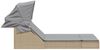 vidaXL Doppel-Sonnenliege mit Dach und Auflagen Beige Poly Rattan 368640 Bild 4