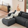 Modulares Ecksofa in U-Form, variabel als 3-Sitzer H 73 x T 291 x B 179 cm aus Plüschstoff Bild 4