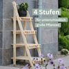 Blumenleiter Holz TIMMI - 4 Stufen für Blumentöpfe | Pflanzentreppe Blumentreppe Tannenholz Leiterregal Pflanzen In- & Outdoor Bild 3