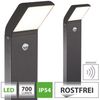 Maxkomfort LED Außen-Stehlampe, Standleuchte mit/ohne Bewegungsmelder, 10W Warmweiß 3000K, mit Bewegungsmelder, LED fest integriert, Warmweiß, 3000K, Außenstandleuchte für Garten, Weg & Eingangsbereich - IP54 10W Bild 3