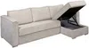 Vente-unique - LORETO Sofa SamtStoff Beige - B 223 cm152 cm x H 90 cm x L 278 cm Bild 3