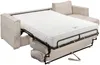 Vente-unique - LORETO Sofa SamtStoff Beige - B 223 cm152 cm x H 90 cm x L 278 cm Bild 4