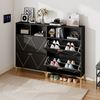 Schuhschrank für den Eingangsbereich, 4 Klapptüren, 8 Schuhablagefächer, halboffene Ablageflächen Bild 2