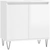 vidaXL Badschrank Hochglanz-Weiß 58x33x60 cm Holzwerkstoff 831582 Bild 2