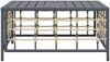 Gartentisch | Couchtisch Anthrazit 70x70x34 cm Poly Rattan Bild 3