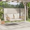 vidaXL Hängebank mit Kissen Beige 109x62x40 cm Poly Rattan 368157 Bild 3