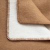 WoolOnly Doubleface Wendedecke Plaid aus norwegischer Wolle 130x200 cm, Camel Bild 3