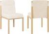 Merax Esszimmerstuhl (Set, 2 St) Eisengestell in Eichenholz-Optik , 2er Set Polsterstühle Wohnzimmerstuhl Sherpa-Stoff Beige Bild 1