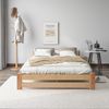 Massivholz Futonbett 140x200cm aus Kiefer naturbelassen, stabiler Bettrahmen mit integriertem Lattenrost, Komforthöhe 49cm für Schlafzimmer & Gästezimmer Bild 2
