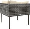 vidaXL Garten-Ecksofa mit Kissen Grau Poly Rattan 364123 Bild 5