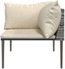 vidaXL Garten-Ecksofa mit Kissen Grau Poly Rattan 364123 Bild 4