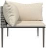 vidaXL Garten-Ecksofa mit Kissen Grau Poly Rattan 364123 Bild 3