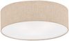 LED Deckenlampe rund mit Lampenschirm Leinen Beige, Ø 40cm Bild 2