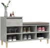 vidaXL Schuhregal Betongrau 102x36x60 cm Holzwerkstoff 821208 Bild 4