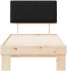 vidaXL Bettgestell mit gepolstertem Kopfteil Schwarz 75 x 190 cm 877321 Bild 5
