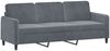 vidaXL 3-Sitzer-Sofa Dunkelgrau 180 cm Samt Bild 2