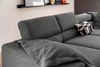 KAWOLA Sofa DELIA Ecksofa Cord grau Recamiere rechts 74 x 219 x 276 cm Bild 2
