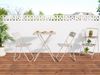 Flieks Gartenmöbel Set 3-teilig klappbar Bistro Set wetterfest Stahl Balkonmöbel Set 2 Stühle Tisch Outdoor, Beige Bild 2